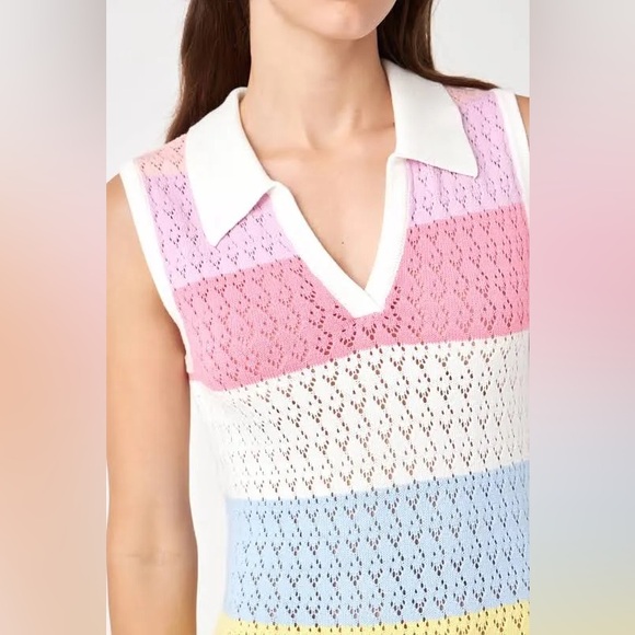 English Factory Knit Stripe Sleeveless Dress In Multi Size S - Picture 9 of 16